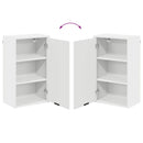 vidaXL Fürdőszoba bútor szett fiókkal tárolóval Fehér Műanyag fa, fém