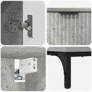 vidaXL Fürdőszoba bútor szett fiókkal Beton Szürke Műanyag fa, fém