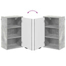 vidaXL Fürdőszoba bútor szett fiókkal Beton Szürke Műanyag fa, fém