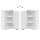 vidaXL Fürdőszoba bútor szett Magas Fényű Fehér Műanyag fa, fém