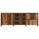 vidaXL Széf fiókkal 3 pcs Öreg fa 70 x 41 x 75 cm Faanyag