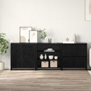 vidaXL Széf fiókkal 3 pcs Fekete tölgy 70 x 41 x 75 cm Faanyag