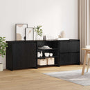 vidaXL Széf fiókkal 3 pcs Fekete tölgy 70 x 41 x 75 cm Faanyag