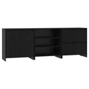 vidaXL Széf fiókkal 3 pcs Fekete tölgy 70 x 41 x 75 cm Faanyag