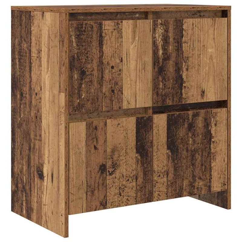 vidaXL Oldalszekrények 2 pcs Régi fa 70 x 41 x 75 cm Faanyag