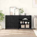 vidaXL Széf 2 pcs Fekete tölgy 70 x 41 x 75 cm Faanyag