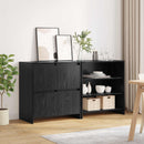 vidaXL Széf 2 pcs Fekete tölgy 70 x 41 x 75 cm Faanyag