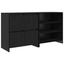 vidaXL Széf 2 pcs Fekete tölgy 70 x 41 x 75 cm Faanyag