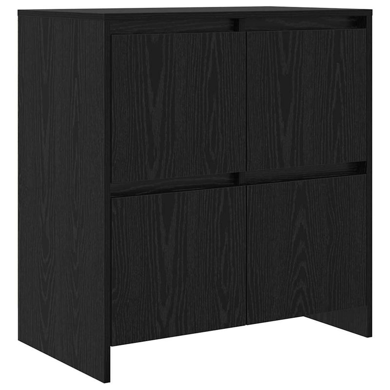 vidaXL Oldalszekrények 2 pcs Musta tammi 70 x 41 x 75 cm Faanyag