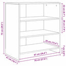 vidaXL Oldalszekrények 2 pcs Musta tammi 70 x 41 x 75 cm Faanyag