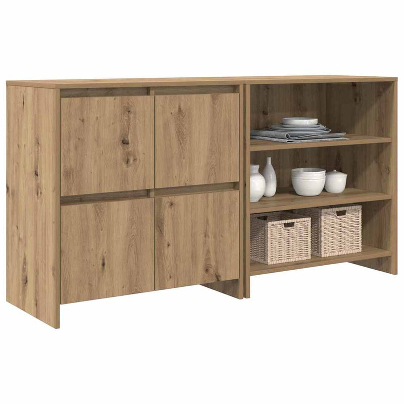 vidaXL Oldalszekrények 2 pcs kézműves tölgy 70 x 41 x 75 cm Faanyag