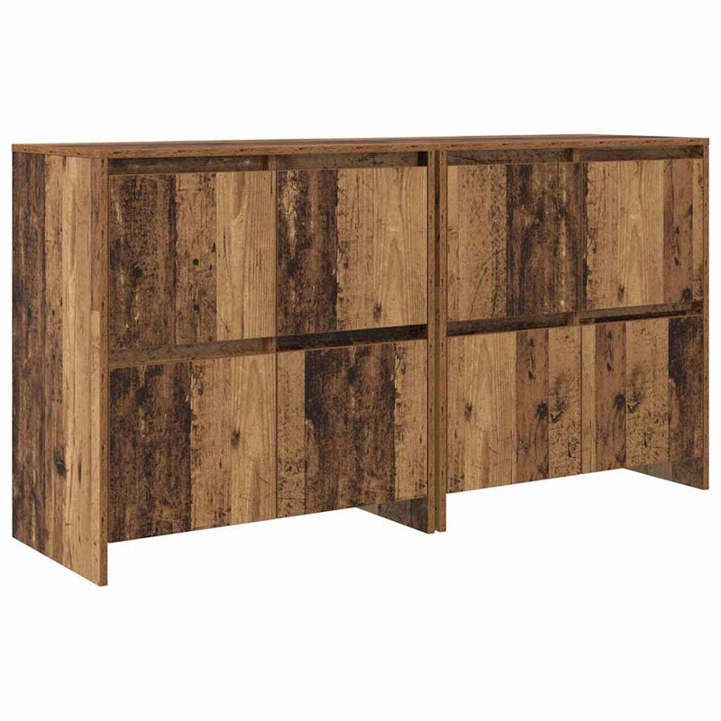 vidaXL Oldalszekrények 2 pcs Régi fa 70 x 41 x 75 cm Faanyag