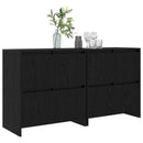 vidaXL Oldalszekrények 2 pcs Musta tammi 70 x 41 x 75 cm Faanyag