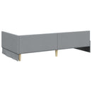 vidaXL Sarokágy keret fejtámlával Világosszürke 80 cm x 200 cm szövet