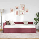 vidaXL Sarokágy keret fejtámlával Bordó 90 cm x 200 cm szövet