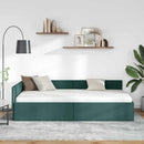 vidaXL Sarokágy keret fejtámlával Sötétzöld 90 cm x 200 cm szövet