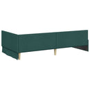 vidaXL Sarokágy keret fejtámlával Sötétzöld 90 cm x 200 cm szövet