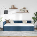 vidaXL Sarokágy keret fejtámlával Kék 100 cm x 200 cm szövet