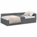 vidaXL Sarokágy keret Sötétszürke 100 x 203 cm szövet