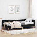 vidaXL Sarokágy keret Fekete 80 x 200 cm szövet