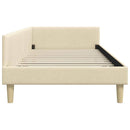 vidaXL Sarokágy keret Krém 80 x 200 cm szövet