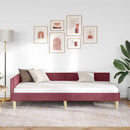 vidaXL Sarokágy keret Bordó 90 x 190 cm szövet