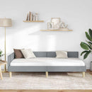 vidaXL Sarokágy keret Világosszürke 90 x 200 cm szövet