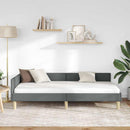 vidaXL Sarokágy keret fejtámlával Sötétszürke 90 x 200 cm szövet