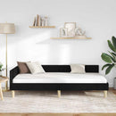 vidaXL Sarokágy keret fejtámlával Fekete 90 x 200 cm szövet