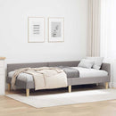 vidaXL Sarokágy keret Tópszínű 100 x 200 cm szövet