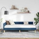 vidaXL Sarokágy keret Kék 100 x 200 cm szövet