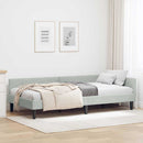 vidaXL Sarokágy keret fejtámlával Világosszürke 80 cm x 200 cm Bársony
