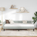 vidaXL Sarokágy keret fejtámlával Világosszürke 80 cm x 200 cm Bársony
