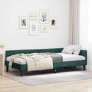 vidaXL Sarokágy keret fejtámlával Sötétzöld 80 cm x 200 cm Bársony