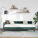 vidaXL Sarokágy keret fejtámlával Sötétzöld 80 cm x 200 cm Bársony