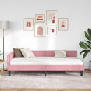 vidaXL Sarokágy keret fejtámlával Rózsaszín 80 cm x 200 cm Bársony