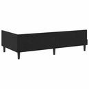 vidaXL Sarokágy keret fejtámlával Fekete 80 cm x 200 cm Bársony