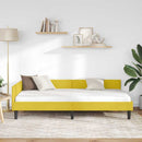 vidaXL Sarokágy keret fejtámlával Sárga 80 cm x 200 cm Bársony