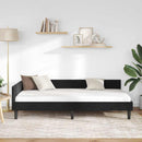 vidaXL Sarok Ágykeret Fekete 90 x 190 cm Bársony és Mérnökölt fa