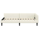 vidaXL Sarokágy keret fejtámlával Krém 90 cm x 190 cm Bársony