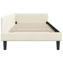 vidaXL Sarokágy keret fejtámlával Krém 90 cm x 190 cm Bársony