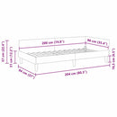 vidaXL Sarokágy keret fejtámlával Sötétszürke 90 cm x 200 cm Bársony