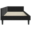 vidaXL Sarokágy keret fejtámlával Fekete 90 cm x 200 cm Bársony