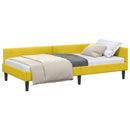 vidaXL Sarokágy keret fejtámlával Sárga 90 cm x 200 cm Bársony