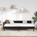 vidaXL Sarokágy keret fejtámlával Fekete 100 cm x 200 cm Bársony