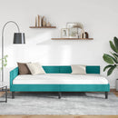 vidaXL Sarokágy keret fejtámlával Türkiz 100 cm x 200 cm Bársony
