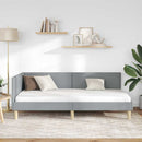 vidaXL Sarokágy keret Világosszürke 80 x 200 cm Szövet és Mérnöki Fa