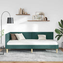vidaXL Sarokágy keret Sötétzöld 80 cm x 200 cm Szövet és Plywood