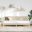 vidaXL Sarokágy keret Krém 80 cm x 200 cm Szövet és Plywood