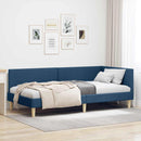 vidaXL Sarokágy keret fejtámlával Kék 80 cm x 200 cm Szövet és Plywood